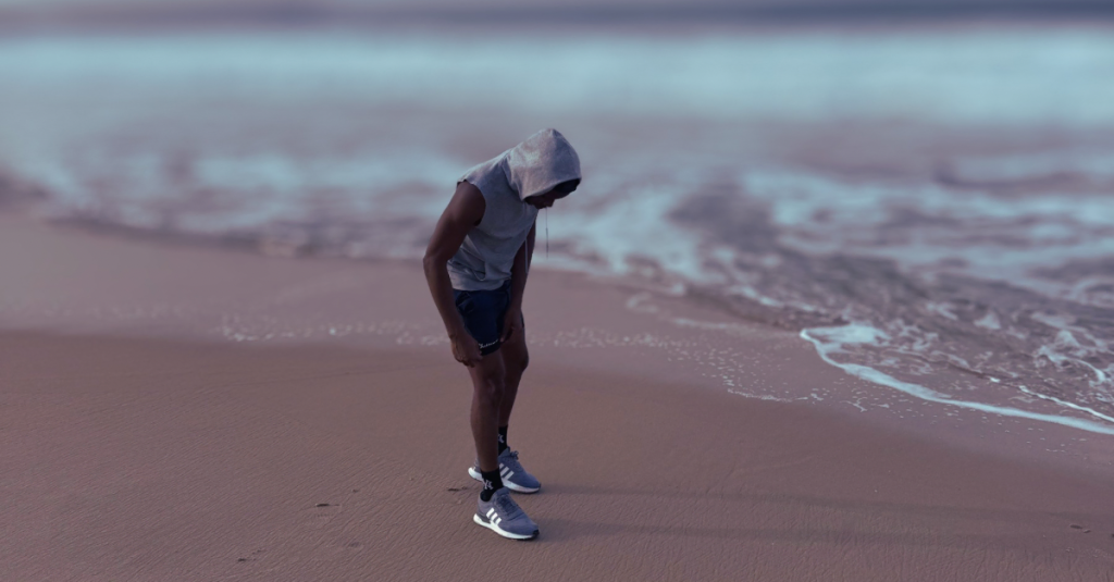 Anthony taking a pause during his activity, highlighting how rest and recovery impact Why You’re Not Recovering Properly After 30 and the importance of listening to your body.
