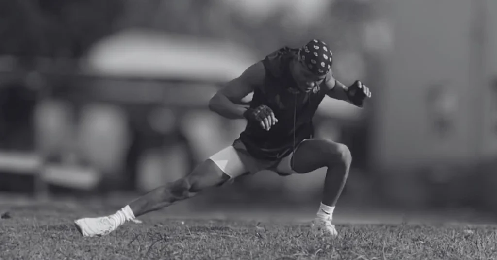 Side lunges performed by Anthony using bodyweight to strengthen the legs, glutes, and improve mobility.